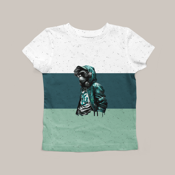 Bügelbild - " Headphones - mint "